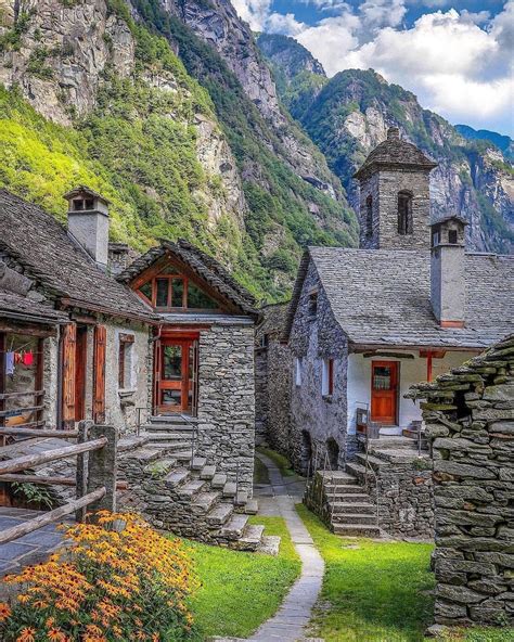 village in ticino switzerland.